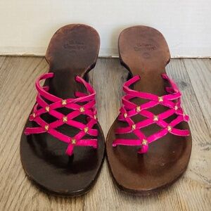 Calleen Cordero, Handmade Womens Strappy Leather Sandals, 9.